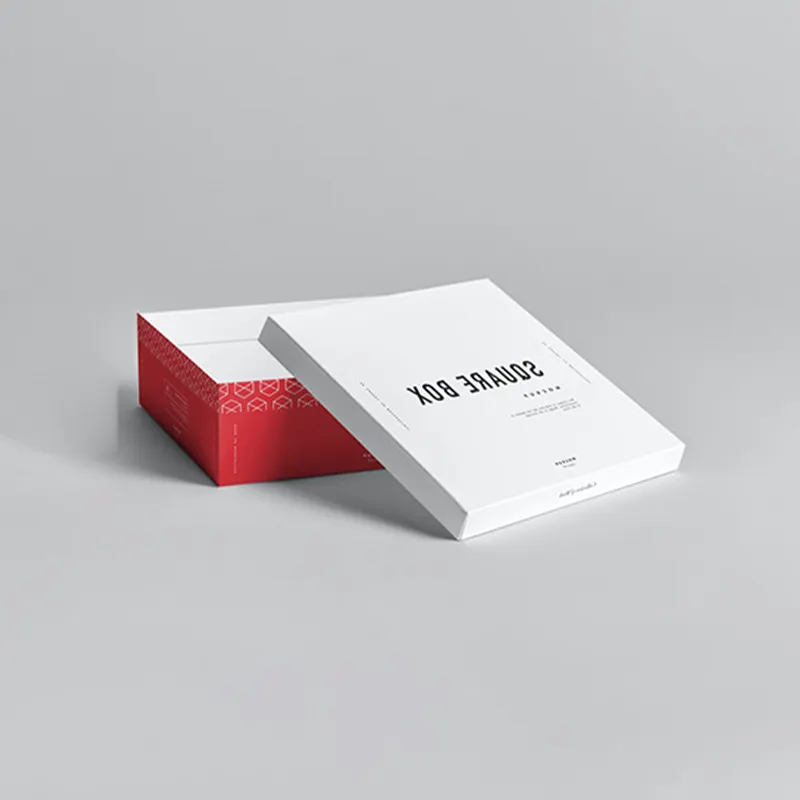 Eco-friendly High-end high-quality white red shoe box with custom logo