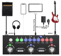 Pédale de guitare multi-effets Delay Reverb Distortion Overdrive Pedal avec chargement IR 9 modèles AMP
