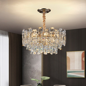 Lampadario Moderno di Lusso a LED in Cristallo Classico Lampada a Sospensione <span class=keywords><strong>per</strong></span> Villa Hotel Matrimoni <span class=keywords><strong>Soggiorno</strong></span> Luce Pendente ad Altezza Regolabile - Product Image 5