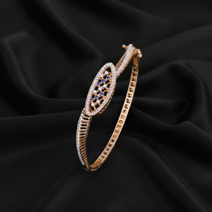 Brazalete de lujo con diamantes de oro para mujer, joyería fina, elegante regalo de aniversario de boda - Product Image 2