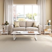 Ensemble de 2 tables d'appoint blanches en gros, compatible avec le dropshipping, ensemble de 2 tables d'appoint blanches pour salon