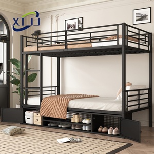Lit superposé en métal avec 2 tiroirs et échelle, lit superposé double en métal Pilio de Royal Interiors, emballage en carton, lit de rangement <span class=keywords><strong>Snoo</strong></span> - Product Image 2