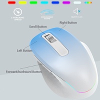 Combo de Teclado y Ratón Inalámbrico Retroiluminado, 100 Teclas, RGB LED, Diseño Ergonómico Ultra Delgado, para Uso en Casa y Oficina