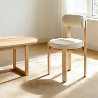 Chaise de salle à manger en bois massif, style antique, minimaliste moderne, avec revêtement en tissu, chaises de salle à manger pour hôtel