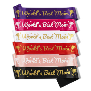 Feliz Día de la Madre, la Mejor Mamá del Mundo, Banda Colorida para Revelación de Género de Bebé, Artículos para Fiestas, Bandas para Futura Mamá, Regalo para el Día de la Madre - Product Image 1