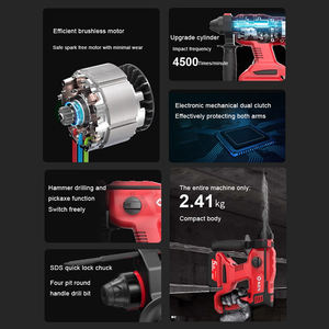 <span class=keywords><strong>KEN</strong></span> BL2120 Marteau perforateur sans balais 20V Marteau perforateur rotatif sans fil Tournevis électrique multifonctionnel Ensemble d'outils électriques - Product Image 4