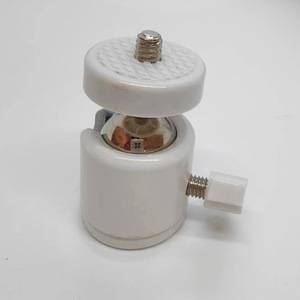 Mini support de caméra à cardan, rotation à 360 degrés, vis 1/4-20, dégagement rapide, adaptateur de trépied universel blanc - Product Image 1