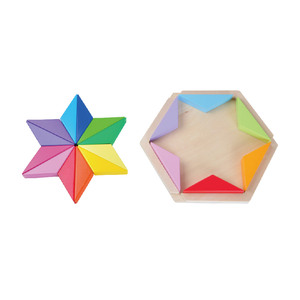 Blocs de construction en <span class=keywords><strong>bois</strong></span> arc-en-ciel, <span class=keywords><strong>puzzle</strong></span> <span class=keywords><strong>mandala</strong></span> en spirale coloré, jouet éducatif Montessori pour enfants - Product Image 4