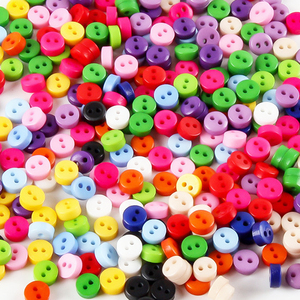 Tùy Chỉnh Trẻ Em Của Nhựa 6Mm 2 Lỗ Đầy Màu Sắc Vòng Trang Trí Nhựa <span class=keywords><strong>Mini</strong></span> Nút Cho DIY - Product Image 2