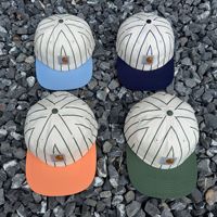 Casquette Snapback 6 Panneaux à Rayures et Blocs de Couleurs, Visière Plate, Logo Brodé Personnalisé, Hommes Femmes, Vente en Gros, Style Urbain, Prête à Expédier