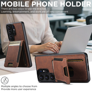 SUTENI Custodia per telefono di lusso in ecopelle con porta carte e supporto, effetto satinato, per Samsung <span class=keywords><strong>Galaxy</strong></span> S26 Ultra S25 Plus S24 S23 <span class=keywords><strong>S22</strong></span> Note20 - Product Image 4