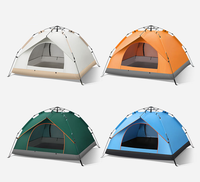 Tente de camping extérieure entièrement automatique, double couche, quatre saisons, en tissu Oxford imperméable 1000-1500mm, pliable et portable