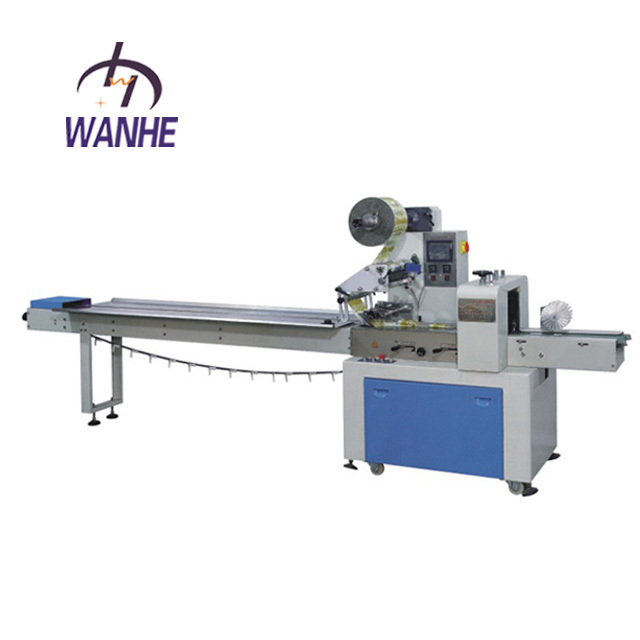 WANHE Electric Horizontal Film Packaging Machine for Small Candy Cake Chocolate for Food Plastic with Motor As Core Component