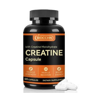 แคปซูลครีเอทีนเสริมสร้างกล้ามเนื้อ OEM, สูตรสนับสนุนการออกกำลังกายก่อนและฟื้นฟูกล้ามเนื้อ60แคปซูลเพื่อสมรรถภาพทางกีฬา - Product Image 1