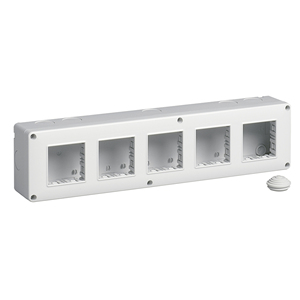 Caja para electrónica de 340 mm, 8,3 x 5,5 cm, IP40, con 5 compartimentos para gestión de cables - Product Image 1