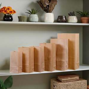 Sacs d'emballage en papier kraft pour plats à emporter, papier enduit imperméable et résistant à l'huile pour les noix et les graines - Product Image 5