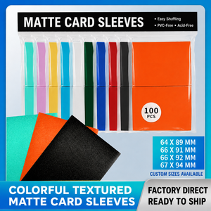 Fundas Protectoras para Tarjetas Coleccionables, Coloridas, Mate, Personalizadas, 100 Unidades, de PP Texturizado - Product Image 1