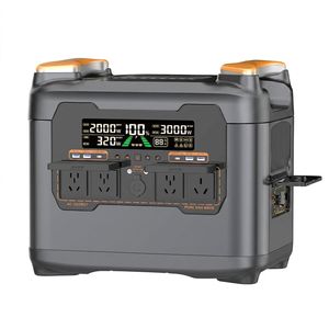 Station d'alimentation portable 3000W, batterie LiFePO4 2560Wh, générateur solaire à onde sinusoïdale pure pour le camping en extérieur et la sauvegarde à domicile - Product Image 1