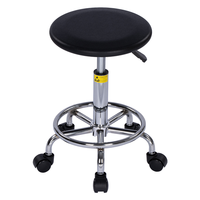 Tabouret de laboratoire, chaise ESD en mousse de polyuréthane avec pivot réglable en hauteur et rond, pour hôpital, laboratoire, école et atelier
