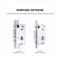Seguridad para el hogar dígitos mango eléctrico Ble contraseña Ttlock entrada sin llave Inteligentes llaves huella digital puerta cerraduras inteligentes