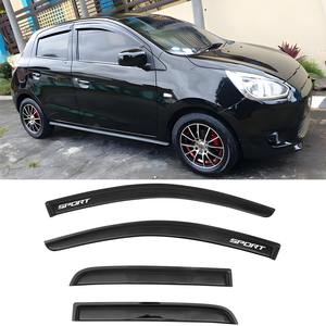 YCSUNZ visière de porte noire visière de fenêtre en acrylique météo Shiled pour Mitsubishi <span class=keywords><strong>Mirage</strong></span> 2014 -2023 accessoires extérieurs - Product Image 2