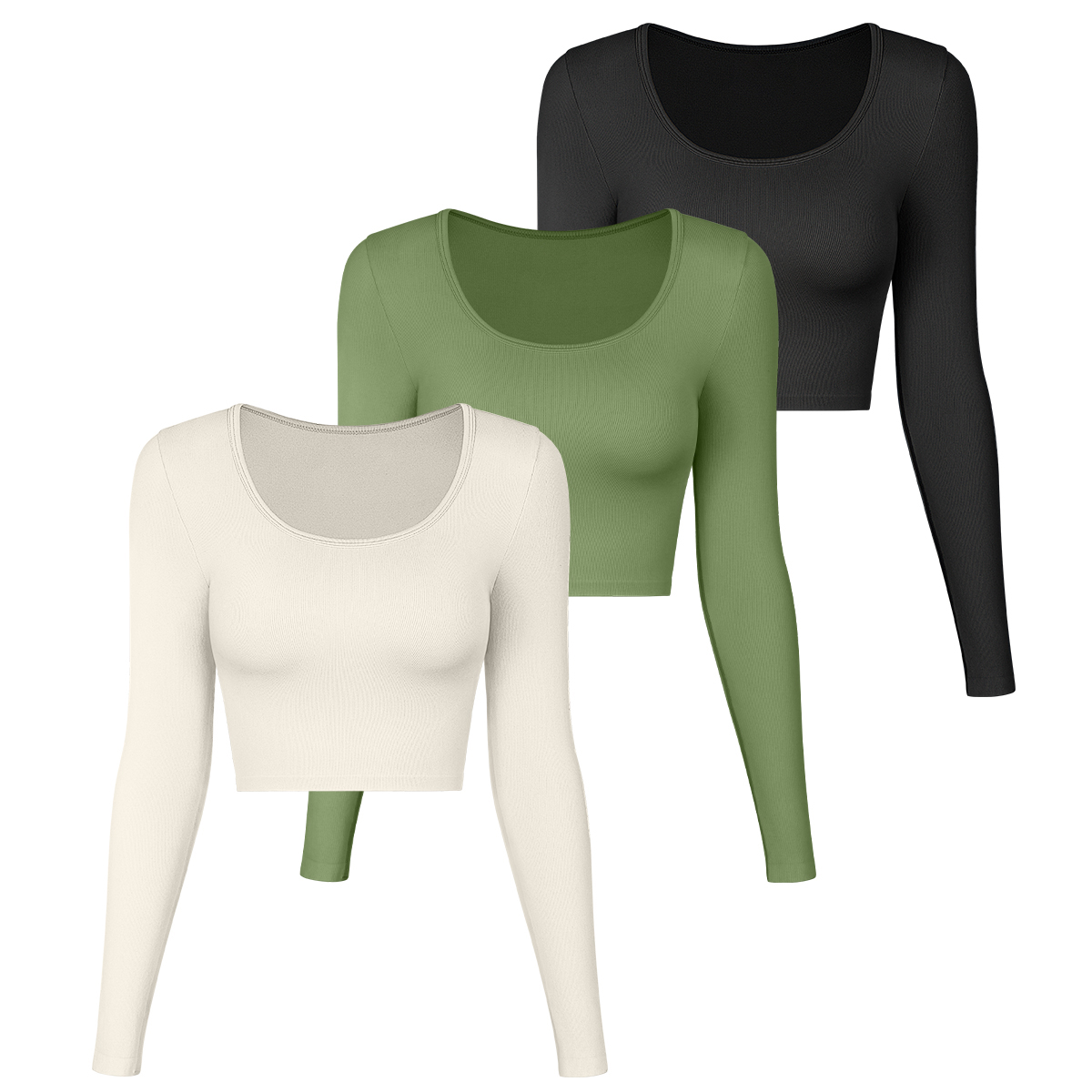 High Quality Long Sleeve Seamless Round Neck Women's Sports Yoga Tops