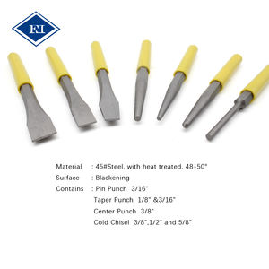 7 pièces outils à main professionnels <span class=keywords><strong>Drife</strong></span> Punch Set/ciseau et poinçon Set avec poignée en PVC - Product Image 2