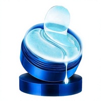 Masque Contour des Yeux Or 24K Marque Blanche, Hydratant au Collagène Marin et Acide Hyaluronique Bio, en Feuille de Cristal, pour les Cernes