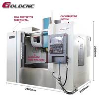 Centre d'usinage vertical 3 axes GOLDCNC VMC855 avec commande CNC FANUC et broche BT40 haute précision pour le Brésil