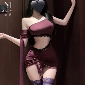 Manyu Lingerie Originale Nouveau Style Robe de Nuit Sexy pour Femme Mature, Patchwork, Taille Dénudée, Pure et Séduisante, Moulante aux Hanches 8016 - Product Image 2
