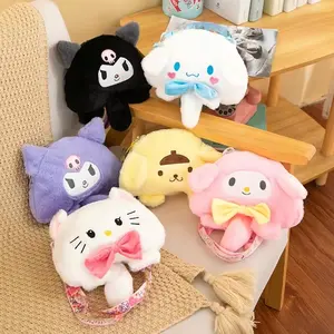 Runjoy promosyon hediyeler anime peluş çanta kawaii anime claw mi melodi kt yumuşak dolması depolama çanta pençe makinesi için peluş oyuncaklar