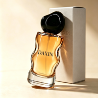 Flacon de parfum en verre cylindrique de luxe exclusif de 50 ml, design de contour unique, vaporisateur à pompe, flacon de parfum en verre