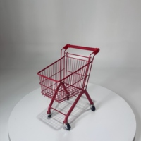 Chariot de courses pliable en maille pour enfants, léger, en plastique de haute qualité, 4 roues, plaqué zinc, logo personnalisé, OEM