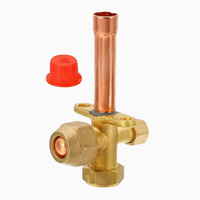 Haute qualité AC Split HVAC laiton Service Valve usage domestique pièces de conditionneur en métal avec capuchons en PE utilisés pour l'équipement de réfrigération
