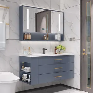 Lanjia 2022 novo azg023 vanity armário, banheiro, vanity, com torre, pia, unidade de parede, pendurado, pia