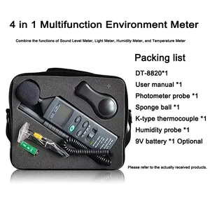 CEM CEM-8820 Medidor Ambiental Digital Multifunción 4 en 1, Medición de Sonido, Humedad y Temperatura, Resolución 0.1, Caja de Regalo, Estuche de Transporte - Product Image 4