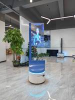 Robot Móvil Transparente con IA, Pantalla Digital para Carteles, Robot de Servicio Interactivo Inteligente con SDK Habilitado para OEM, para Exhibiciones Comerciales