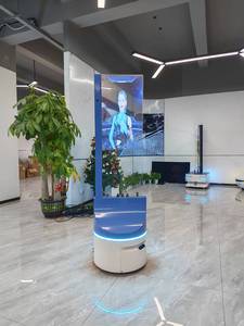 Robot Móvil Transparente con IA, Pantalla Digital <span class=keywords><strong>para</strong></span> Carteles, Robot de Servicio Interactivo Inteligente con SDK Habilitado <span class=keywords><strong>para</strong></span> OEM, <span class=keywords><strong>para</strong></span> Exhibiciones Comerciales - Product Image 5