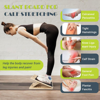 Planche d'Étirement Inclinée Portable Professionnelle en Bois pour Mollets et Pieds, 5 Positions Réglables, Vente en Gros