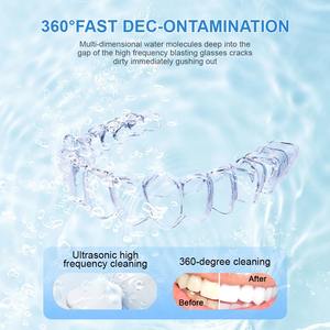 Limpiador Ultrasónico Portátil para Retenedores con Luz UV para Dentaduras Postizas, Protectores Bucales, Aparatos Ortodóncicos y Joyería - Product Image 4