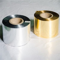 Feuille d'aluminium argent froide, pour impression sur papier d'emballage, 10 rouleaux, film de transfert, pour la pâte à dents, estampage, vente en gros