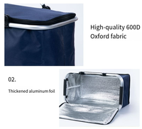Paniers de rangement pliables en PVC imperméable avec tissu en nylon, capacité 20-35L, design moderne, pour voyage
