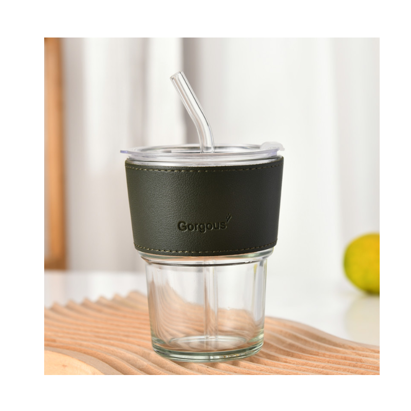 Green +transparent cup