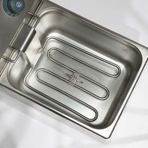 Friteuse électrique professionnelle Kingbetter en acier inoxydable à deux cuves et deux paniers, puissance 3,25 kW*2, tension 220-240 V, certifiée CE - Product Image 5