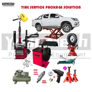 YuanMech Workshop Tyre Shop Equipment And Tools Tire Service Package Solution Tire Changers And Wheel Balancers Combo