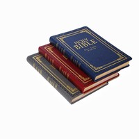 Usine chinoise en gros Logo personnalisé en cuir PU KJV Bibles vente chaude King James Bible livre impression