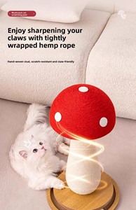 Rascador Vertical de Sisal Natural Ecológico y Duradero para Gatos Pequeños y Gatitos de Interior, Mini Árbol para Gatos que Ahorra Espacio - Product Image 5