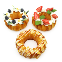 Présentoir de nourriture spongieux mochi de beignet de fruits en mousse artificielle PU pour l'affichage de nourriture de magasin personnalisé
