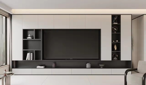 Tavolino TV Moderno e Lussuoso con Mobile Basso Leggero Personalizzato e Comodino con Armadietto per Camera da Letto Verniciato - Product Image 2