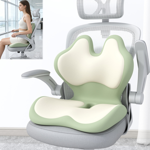 Ergonomic U Shape <b>Memory</b> <b>Foam</b> Seat <b>Cushion</b> Lumbar Support Pillow for Chair Buttocks Pain Relief Solid Green Color - Product Image 4